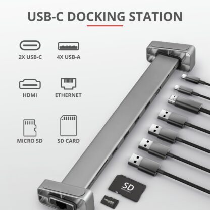 Trust Dalyx Aluminium 10-in-1 USB-C Dock - Image 6