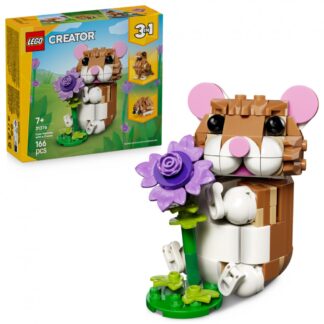 ADORABLE HAMSTER WITH A FLOWER LEGO31376