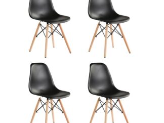 SET OF 4 PIECES BLACK TRULY CHAIR