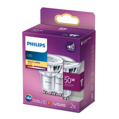 Pack of 2 Philips Classic LED spot bulbs - Image 2