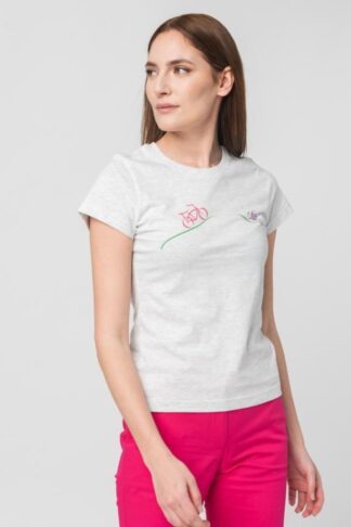 Light Gray-Xs Women's Family Bicycle Casual T-Shirt