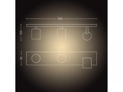 RUNNER HUE BAR/TUBE WHITE 3X5W 230V - Image 4