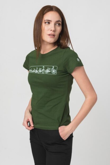 Women's Bottle Green-L Logomulticolor T-Shirt - Image 2