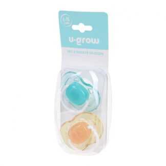Set of 2 Silicone Pacifiers 6-18 Months