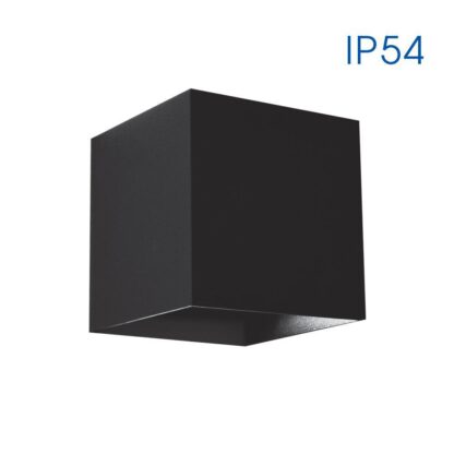 STARK LED 2X3W SQ/BK IP54 VIVALUX