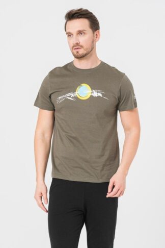 Men's Casual T-Shirt Bicycle Hand Castor Gray-S