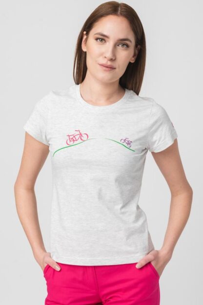 Light Gray-S Women's Family Bicycle Casual T-Shirt