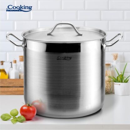 STAINLESS STEEL STOCK POT+LID 30x23 CM, 16L, MAESTRO - Image 2