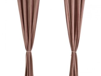 Set of 2 velvet curtains 140x270 cm - Beige