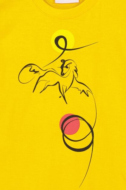 T-Shirt Casual C Horse Pegas Yellow-12 - Image 3