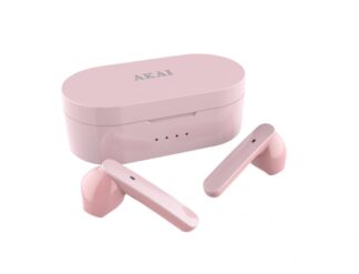 Akai BTE-J10P wireless headphones, pink