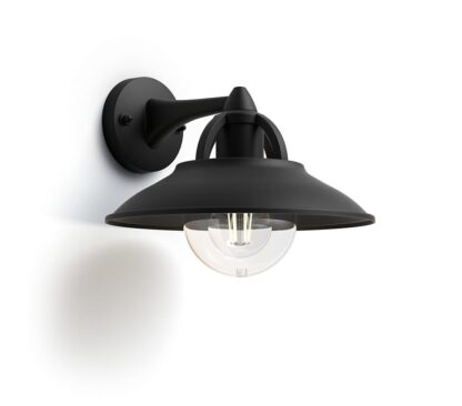 Cormorant wall lantern black 1x42W 230V
