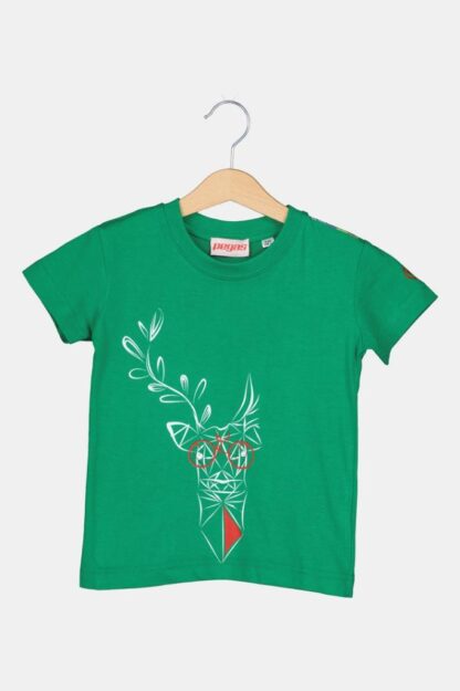 Deer Family T-shirt Kids K Green-8
