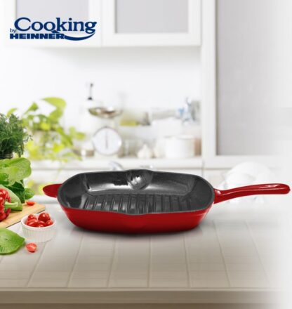 CAST IRON GRILL PANE 26.5X4.5 CM, RED LINE - Image 3