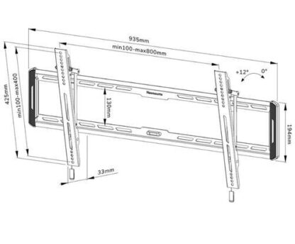 Neomounts wall mount 43"-86" 70kg black - Image 4