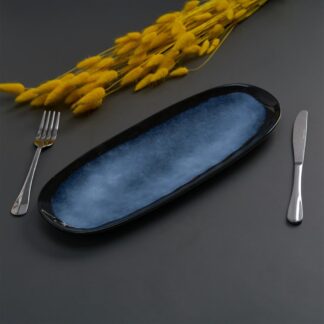 SET OF 4 CERAMIC PLATES 38x15 CM, SERENITY