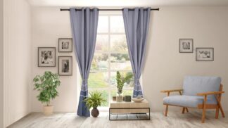 Set of 2 cotton curtains 140x270 cm IAN