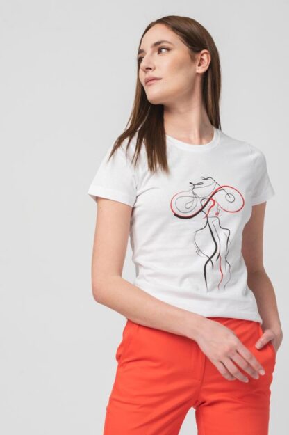 T-Shirt Casual F Lady With ... White-M - Image 4