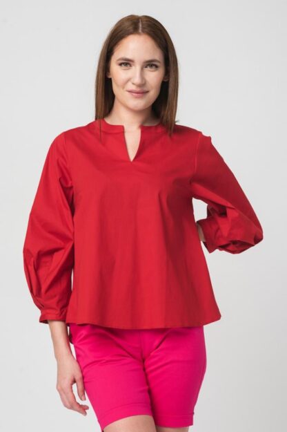 Women's Casual Shirt Red S - Image 5
