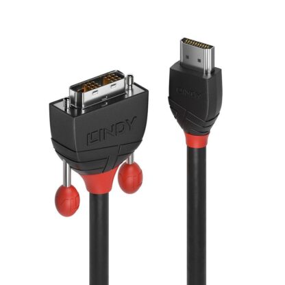 Lindy 3m HDMI to DVI-D Cable, Black Line - Image 2