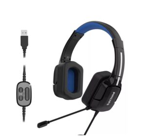Headphones with microphone Philips TAGH401BL, USB