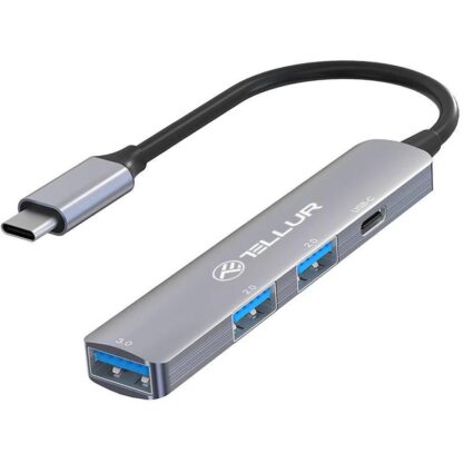 Tellur USB 3.1 hub, 4 ports, gray