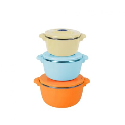 FOOD WARMER 3 PCS SET 2+4+6L,BELLY ORANGE