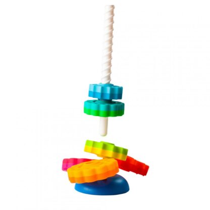 Fat Brain Toy stacking and twisting