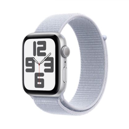 Apple Watch SE GPS 40mm Silver Aluminium Case with Blue Cloud Sport Loop - Image 2