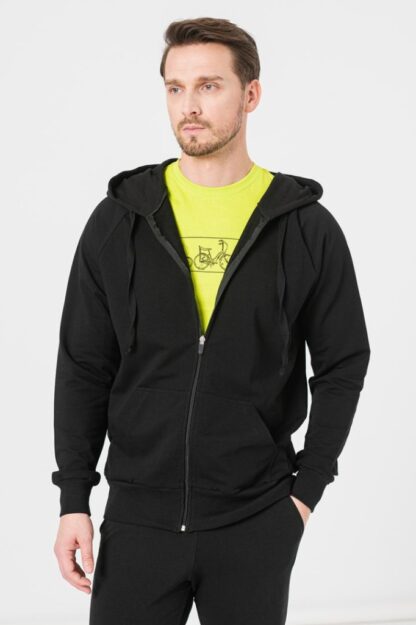 Men's Casual Cotton Sweatshirt Black-M - Image 5