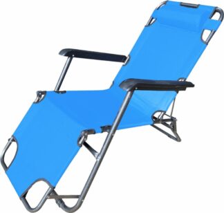 HR Sunbed BLUE 153X60X79CM