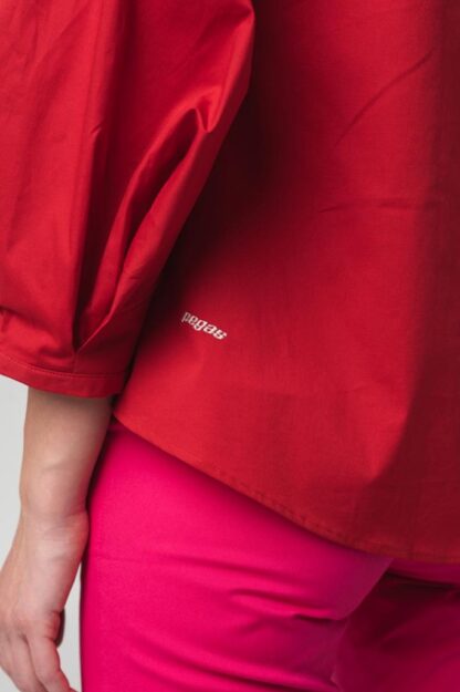 Women's Casual Shirt Red S - Image 6