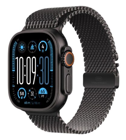Apple Watch Ultra 2 GPS + Cellular 49mm Black Titanium Case with Black Titanium Milanese Loop - S - Image 2