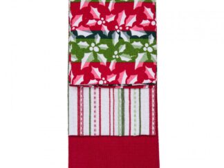 Set of 3 Red Xmas kitchen towels