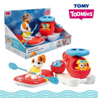 Bath toys, rescue helicopter and boat