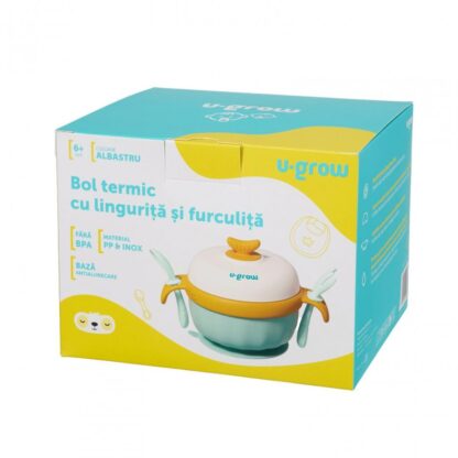 Thermal bowl with non-slip base, blue - Image 5