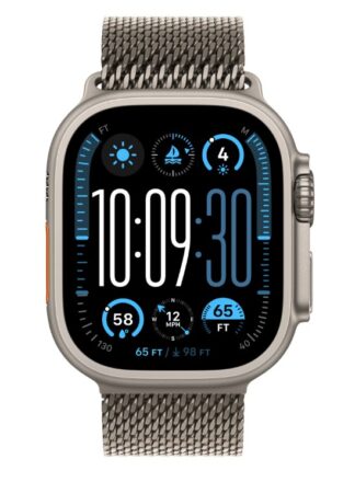Apple Watch Ultra 2 GPS + Cellular 49mm Natural Titanium Case with Natural Titanium Milanese Loop - M