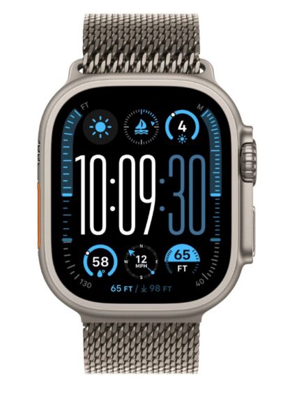 Apple Watch Ultra 2 GPS + Cellular 49mm Natural Titanium Case with Natural Titanium Milanese Loop - M