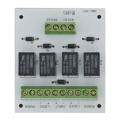 Electronic module for two doors
