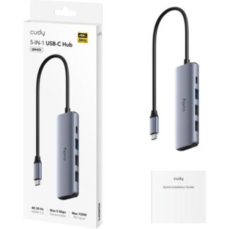 CUDY 5-IN-1 USB-C Hub with 4K HDMI
