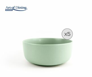 SET OF 5 CERAMIC CEREAL BOWLS 16 CM, YVONNE