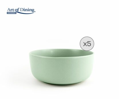 SET OF 5 CERAMIC CEREAL BOWLS 16 CM, YVONNE