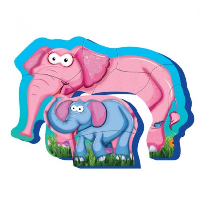 MOTHER AND CHILD PUZZLE, ELEPHANT, 8 PIECES - Image 3
