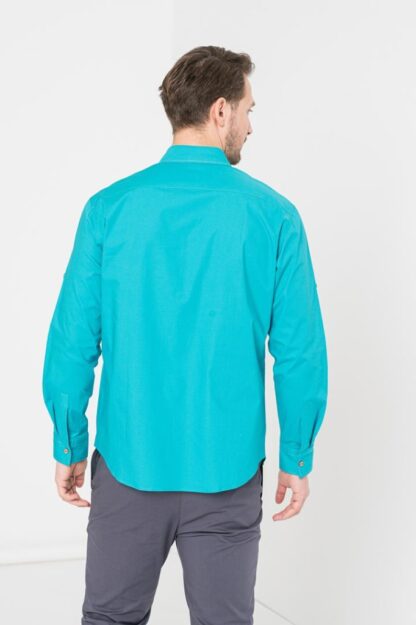 Men's Casual Shirt Turqoise Xxl - Image 3