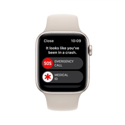 Apple Watch SE GPS + Cellular 40mm Starlight Aluminium Case with Starlight Sport Band - M/L - Image 3