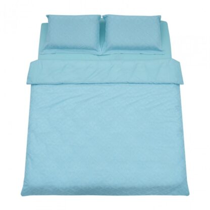 BED LINEN KS WITH BLUE TUFFATA EMBROIDERY