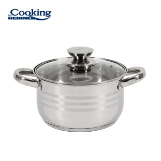 STAINLESS STEEL SAUCE + LID 20x12.5 CM, 3.6 L