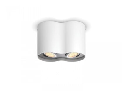 PILLAR HUE PLATE/SPIRAL WHITE 2X5W 230V