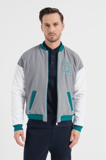 PETROL GRAY XL BOMBER JACKET