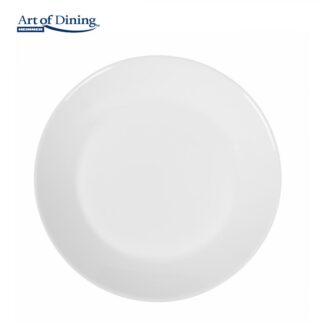 Set of 6 white opal dinner plates 25 CM, AIDA